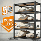 500/2000 Lb Heavy Duty Metal Garage Shelving Unit - Adjustable 3/5 Tier Utility