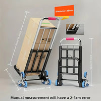 1pc Of Heavy-duty Folding Trolley With Wheels-portable Stair Crawling Wheel