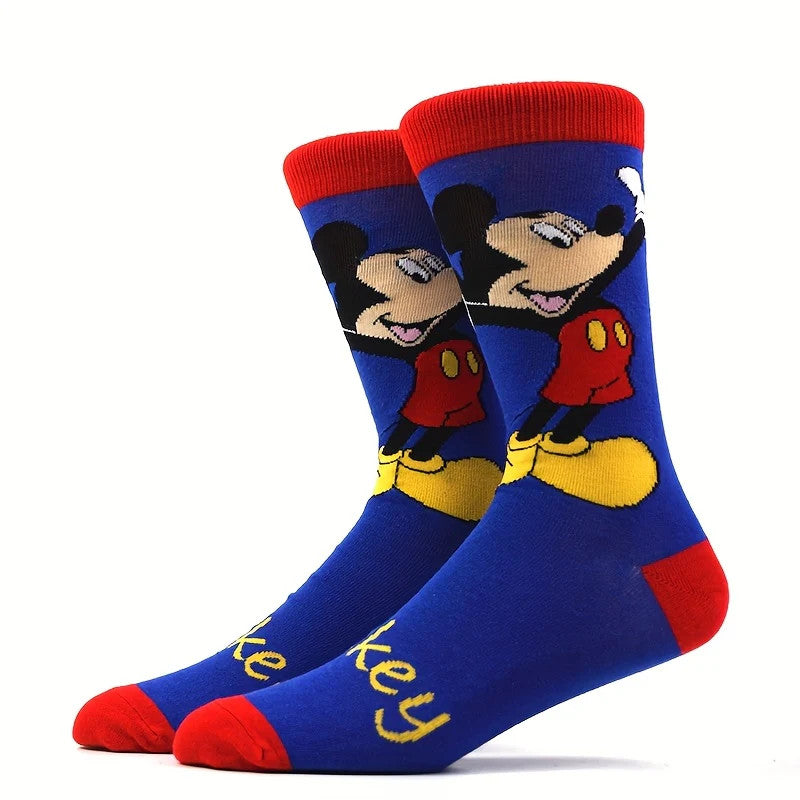 10 Pairs Unisex Cartoon Socks - Mickey & Donald Duck Breathable Elastic Socks