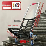 1pc Of Heavy-duty Folding Trolley With Wheels-portable Stair Crawling Wheel