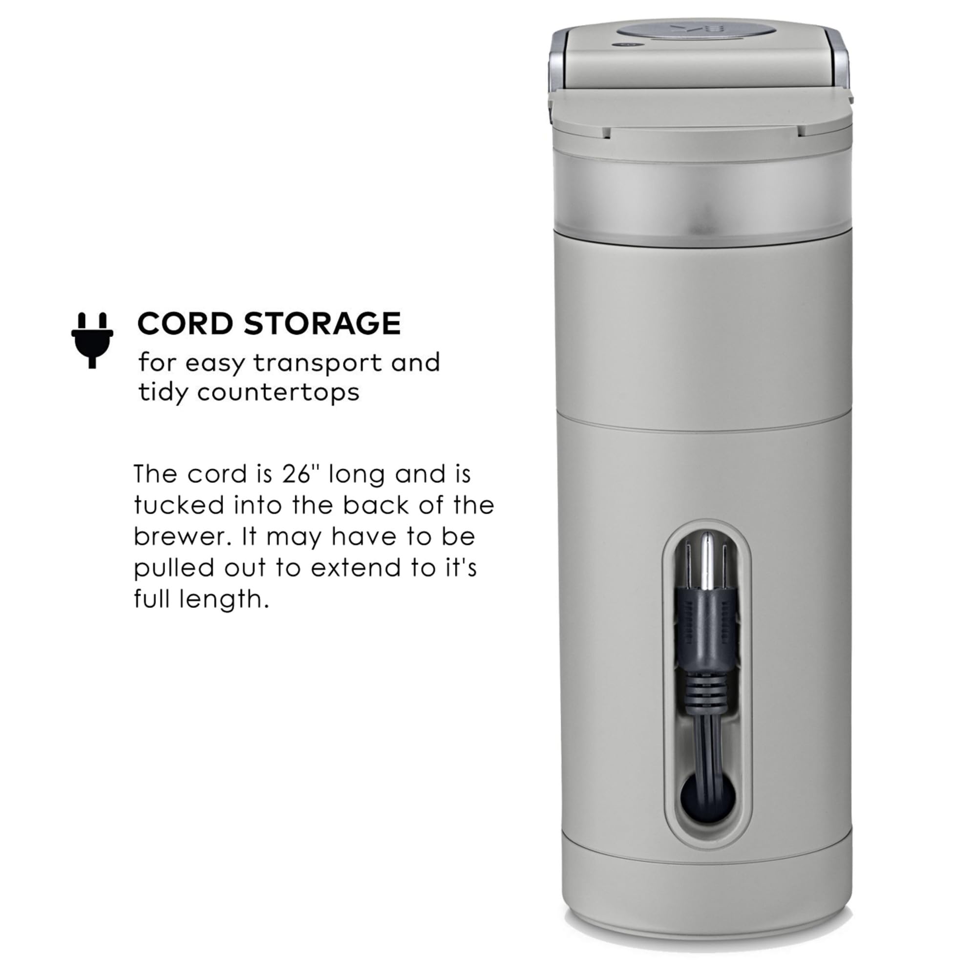 Keurig K-Mini Single Serve K-Cup Pod Coffee Maker, 6 to 12oz Brew size, with Cord Storage, Perfect for Small Spaces, Studio Gray