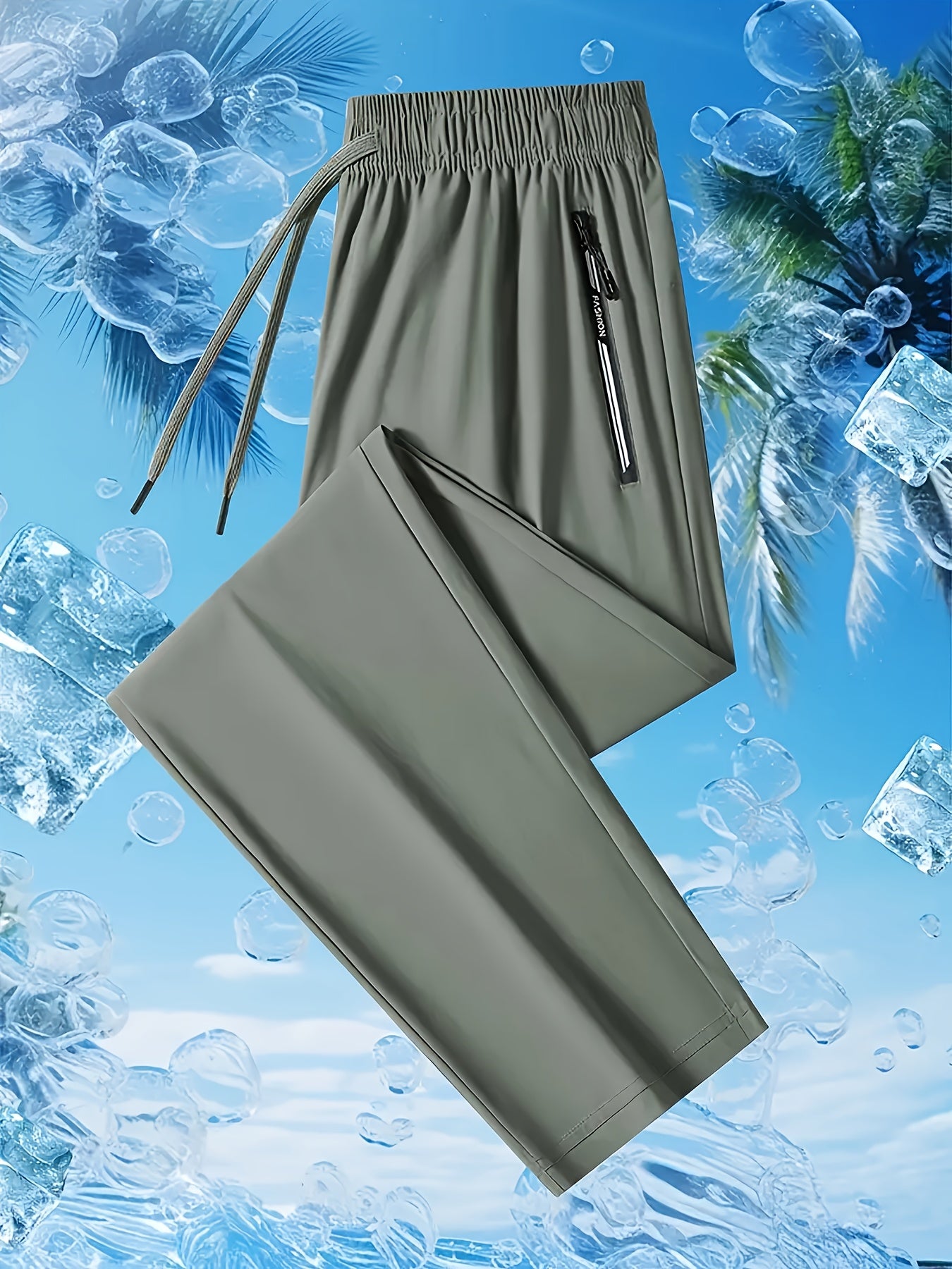 Three Pairs Of Men's Sport Pants. They Can Absorb Moisture And Wick Away Sweat, Keeping You Dry And Breathable. with Zipper Details, These Are Thin And Quick-drying Outdoor Pants, Which Are Perfect for Outdoor Sports And Home