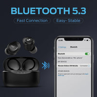 Monster Wireless Earbuds, Touch Control Bluetooth Earphones with Charging Case, Lightweight in-Ear Headphones, Built-in Microphone, IPX6 Waterproof, Fast Charging Sports Bluetooth Headset