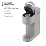 Keurig K-Mini Single Serve K-Cup Pod Coffee Maker, 6 to 12oz Brew size, with Cord Storage, Perfect for Small Spaces, Studio Gray