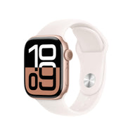 Apple Watch Series 10 [GPS 42mm] Smartwatch with Rose Gold Aluminium Case with Light Blush Sport Band