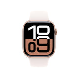 Apple Watch Series 10 [GPS 42mm] Smartwatch with Rose Gold Aluminium Case with Light Blush Sport Band