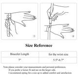 MPRAINBOW 2pcs Gold Chain Link Bracelet - Stainless Steel Love Crystal Friendship Bracelet Bangle,Watch Band Chain Wristband Jewelry with Adjust Tool