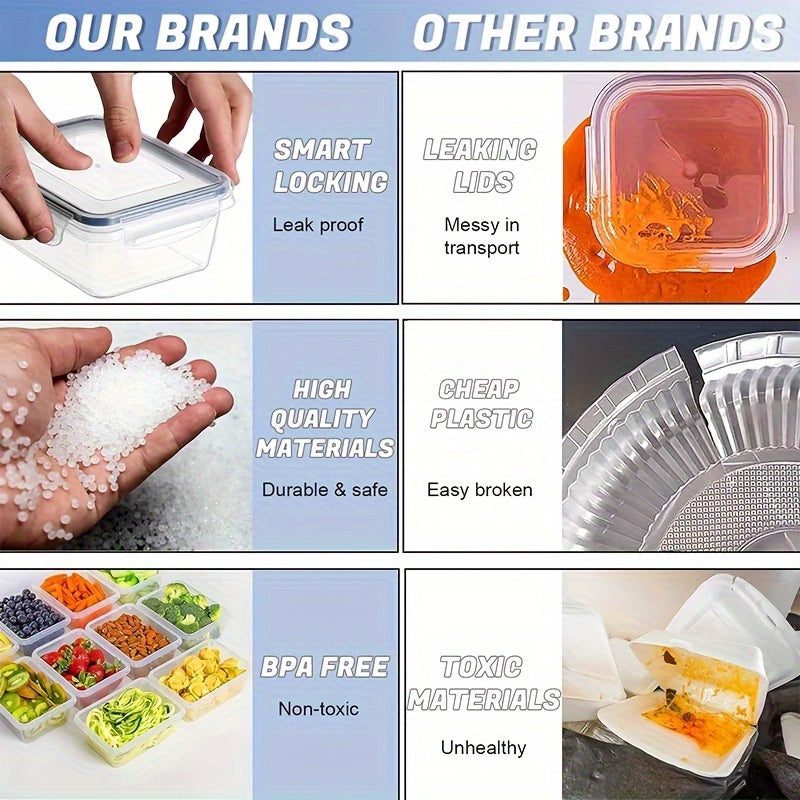 48pcs luxury food storage container set of high quality - sealed design, BPA free, easy to fasten lid, stackable microwave safe - including 24 containers, 24 lids, free labels, and kitchen storage marker pen