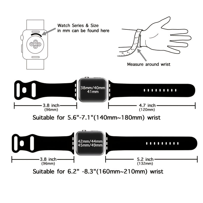 15pcs Set Of Active Sport Bands for Apple Watch - Waterproof And Sweatproof, 15 Replacement Bands for Unisex, Compatible with iWatch Series 1-Ultra/SE (38mm-49mm) - Durable Zinc Alloy Buckle, Casual Watch Band | Modern Watch