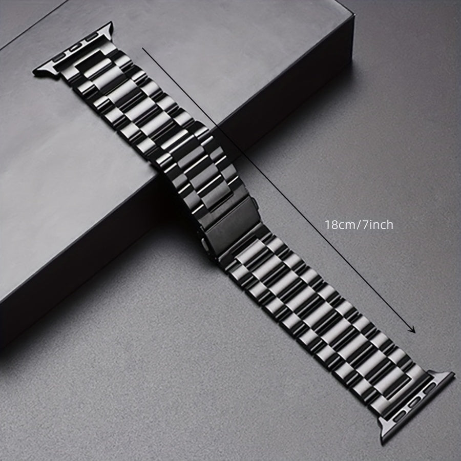 Stainless Steel Metal Strap for Apple Watch Series 10 9 8 7 6 5 4 3 2 1 SE Ultra 38/ 40/ 41/ 42/ 45/ 49 Mm And 42/ 46 Mm with TPU Case And Chain Adjustment Tool Set