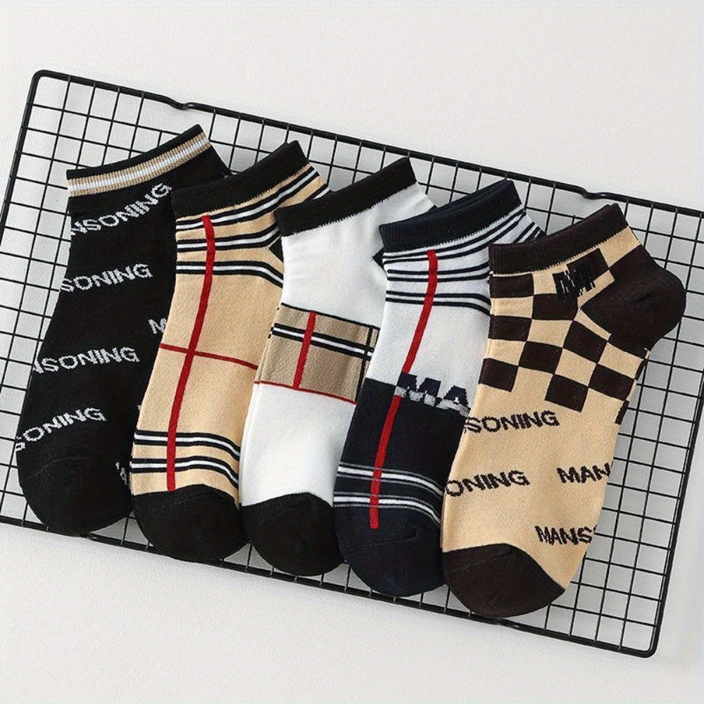 12 Pairs Men'S & Women'S Socks - Summer Lightweight, Thin, Versatile, Geometric Pattern, Polyester & Spandex, Hand Wash or Dry Clean, Casual Sock Design, Casual Sock Design|Geometric Pattern Socks|Polyester Spandex Blend