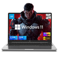 KAIGERR 16.0-inch Laptop, 16GB DDR4 512GB SSD, Newest Windows 11 Laptop with Intel 12th Gen Alder Lake N97(Up to 3.6GHz), 1920P FHD Display, Metal Shell, WiFi 6, USB3.2, Type_C, Long Battery Life