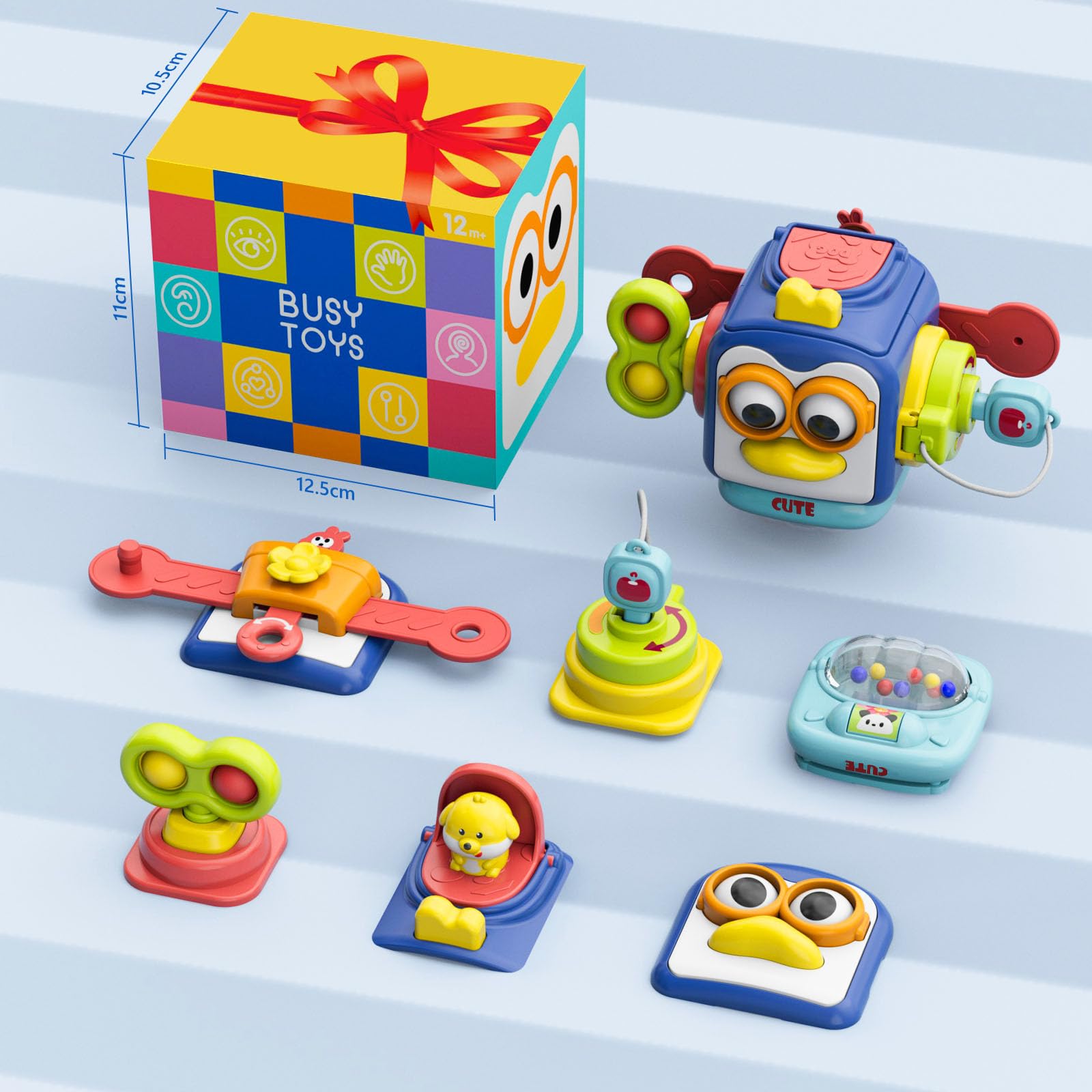 OSIMILY Montessori Toys for 1 Year Old, Sensory Toys for Toddlers 1-3, Travel Activities Busy Cube, Baby Gifts for 12 18 Month, Motor Skills Educational Learning Toys