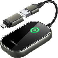Luckymore Wireless Carplay Adapter, Converts Wired to Wireless Carplay Dongle for Wireless Control Plug & Play Carplay Fit for Cars from 2017 & for Apple iPhone iOS 10+