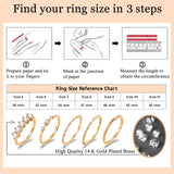 FAXHION Gold Rings for Women Non Tarnish, Dainty 14K Gold Plated Stacking Cubic Zirconia Thumb Rings, Statement Gold Knuckle Rings Set Size 7