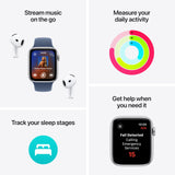 Apple Watch SE (2nd Gen) [GPS 40mm] Smartwatch with Midnight Aluminium Case with Midnight Sport Band S/M. Fitness and Sleep Trackers, Crash Detection, Heart Rate Monitor, Retina Display