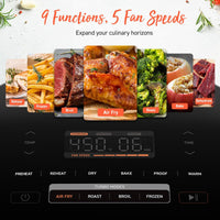 COSORI Air Fryer 9-in-1, Compact & Large 6-Qt, Fast Turbo Modes, 90-450°F Evenly Results with Precise Temperature Control, 95% Less Oil, Roast, Bake, Dry, Reheat, Frozen, Broil, Proof, Grey