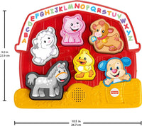 Fisher-Price Toddler Shape Sorting Toy Laugh & Learn Farm Animal Puzzle with Music & Sounds for Kids Ages 1+ Years