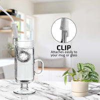 OVENTE Electric Immersion Water Heater (Pack of 2), 300W Mini Submersible Instant Boiler for Coffee and Tea, Portable, Lightweight and Easy to Use Home, Travel or Camping Accessories, White CH3012