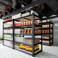 2000LBS Garage Shelving 72"H Storage Shelves Heavy Duty 5-tier Metal Shelving Units for Garage Shelves 60" H X 28" W X 12" D, Adjustable Utility Shelf Rack for Kitchen Warehouse Basement Pantry Utility Rack Shelf, 35.5"W X72"