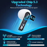 Wireless Earbuds Auto Noise Cancelling Wireless 5.3 In-Ear Headphones With HiFi Stereo Sound, Smart Touch Control, Lower Latency More Stable Connection And Faster Speed, 48Hrs Playtime, Pop-ups Auto Pairing For IPhone/Android