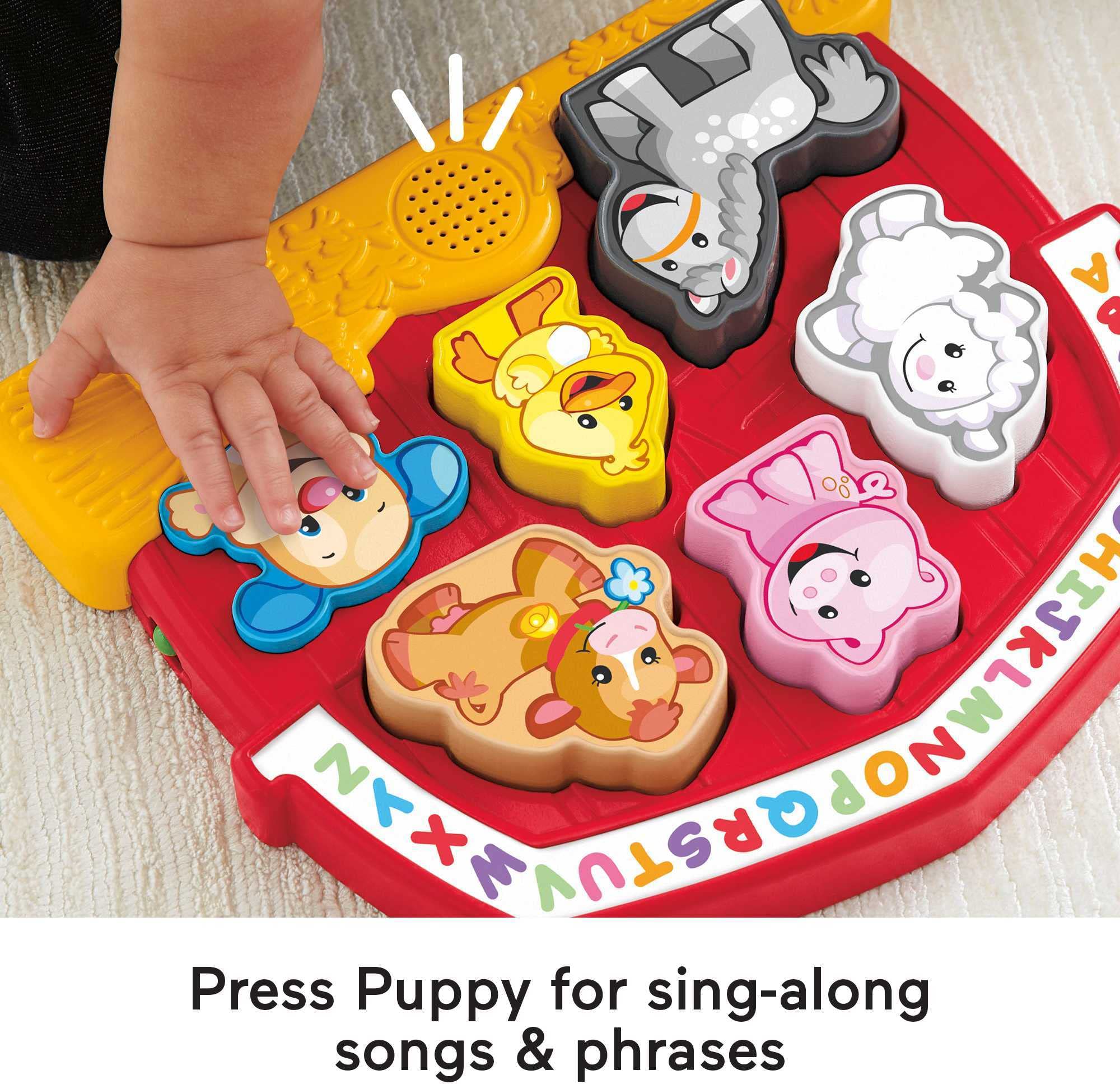Fisher-Price Toddler Shape Sorting Toy Laugh & Learn Farm Animal Puzzle with Music & Sounds for Kids Ages 1+ Years