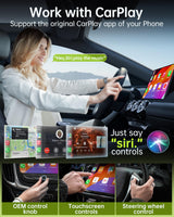 Luckymore Wireless Carplay Adapter, Converts Wired to Wireless Carplay Dongle for Wireless Control Plug & Play Carplay Fit for Cars from 2017 & for Apple iPhone iOS 10+