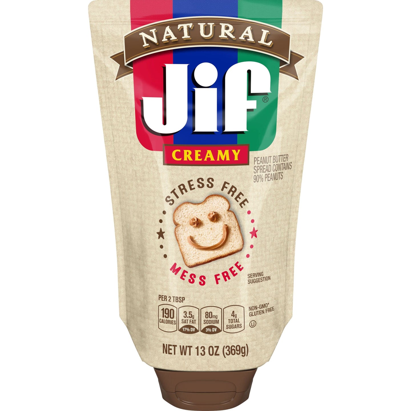 Jif Natural Squeeze Creamy Peanut Butter Pouch