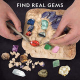 NATIONAL GEOGRAPHIC Mega Gemstone Dig Kit – Dig Up 15 Real Gemstones and Crystals, Science Kit for Kids, Gem Digging Kit, Gift for Girls and Boys, Mining Kit, Rock Collection