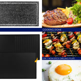 Artestia 1500W Large Size Raclette Cheese Grill Adjustable Temperature Korean BBQ Grill, Cheese Raclette with Grill Stone and Non-Stick Reversible Aluminum Plate for Parties Family