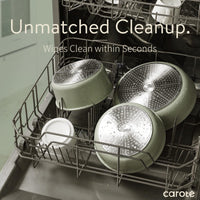 CAROTE Pots and Pans Set, Nonstick Cookware Set Detachable Handle, 11pcs Induction Kitchen Cookware Sets Non Stick with Removable Handle, RV Cookware Set, Oven Safe, Green