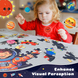 TALGIC Puzzles for Kids Ages 4-6, Kids Puzzles with Solar System Planets, 70 Piece Round Large Floor Puzzles for Kids Ages 3 4 5 6 7 8, Educational Toy Gift Jigsaw Puzzles for 5 Year Old Boys Girls