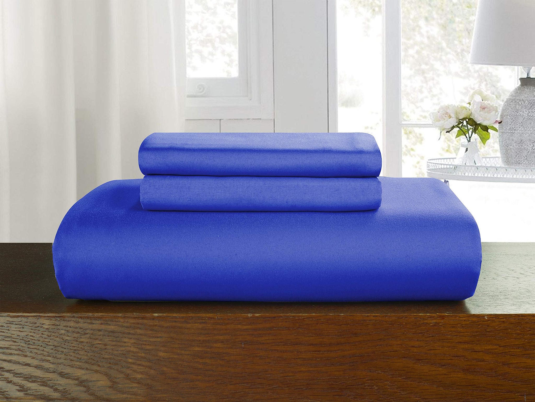 Elegant Comfort Luxury 2-Piece Duvet Cover Set - 1500 Premium Hotel Quality Microfiber Hotel Collection - Comforter Cover with Button Closure and 1 Pillow Sham, Twin/Twin XL, Royal Blue