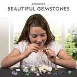 NATIONAL GEOGRAPHIC Mega Gemstone Dig Kit – Dig Up 15 Real Gemstones and Crystals, Science Kit for Kids, Gem Digging Kit, Gift for Girls and Boys, Mining Kit, Rock Collection