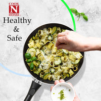 Cook N Home Basics Pots and Pans Cooking, 15-Piece Nonstick Cookware Set, Black