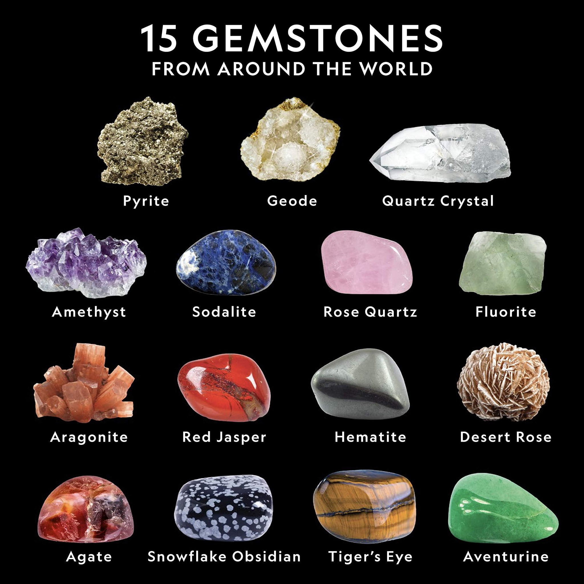 NATIONAL GEOGRAPHIC Mega Gemstone Dig Kit – Dig Up 15 Real Gemstones and Crystals, Science Kit for Kids, Gem Digging Kit, Gift for Girls and Boys, Mining Kit, Rock Collection