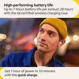 Jabra Elite 5 True Wireless in-Ear Bluetooth Earbuds - Hybrid Active Noise Cancellation (ANC), 6 Built-in Microphones for Clear Calls, Small Ergonomic Fit and 6mm Speakers - Gold Beige