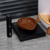 IKAPE Wooden Coffee Bean Dosing Cup and Spray Bottle Kit for Espresso, Coffee Bar Accessories for Reducing Coffee Power Static, Dosing Tray for Coffee or Tea, Sugar(Black)