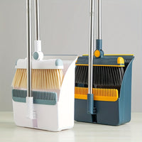 1set, Broom Dustpan Set Combination, Thickened Rotatable Foldable Stainless Steel Rod Strong ,And Durable Soft Hair Sweeping Broom Plastic, Cleaning Supplies for Indoor,broom and dustpan set,local warehouse ,household items