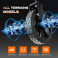 220/450/680 lb Capacity Heavy-Duty All-Terrain Folding Cart - Steel Frame and 600D Oxford Fabric, Camping, Gardening, Beach, Shopping Foldable Utility Cart - No Assembly Required, Black, Garden Tool Carrier, Sturdy Handle Des