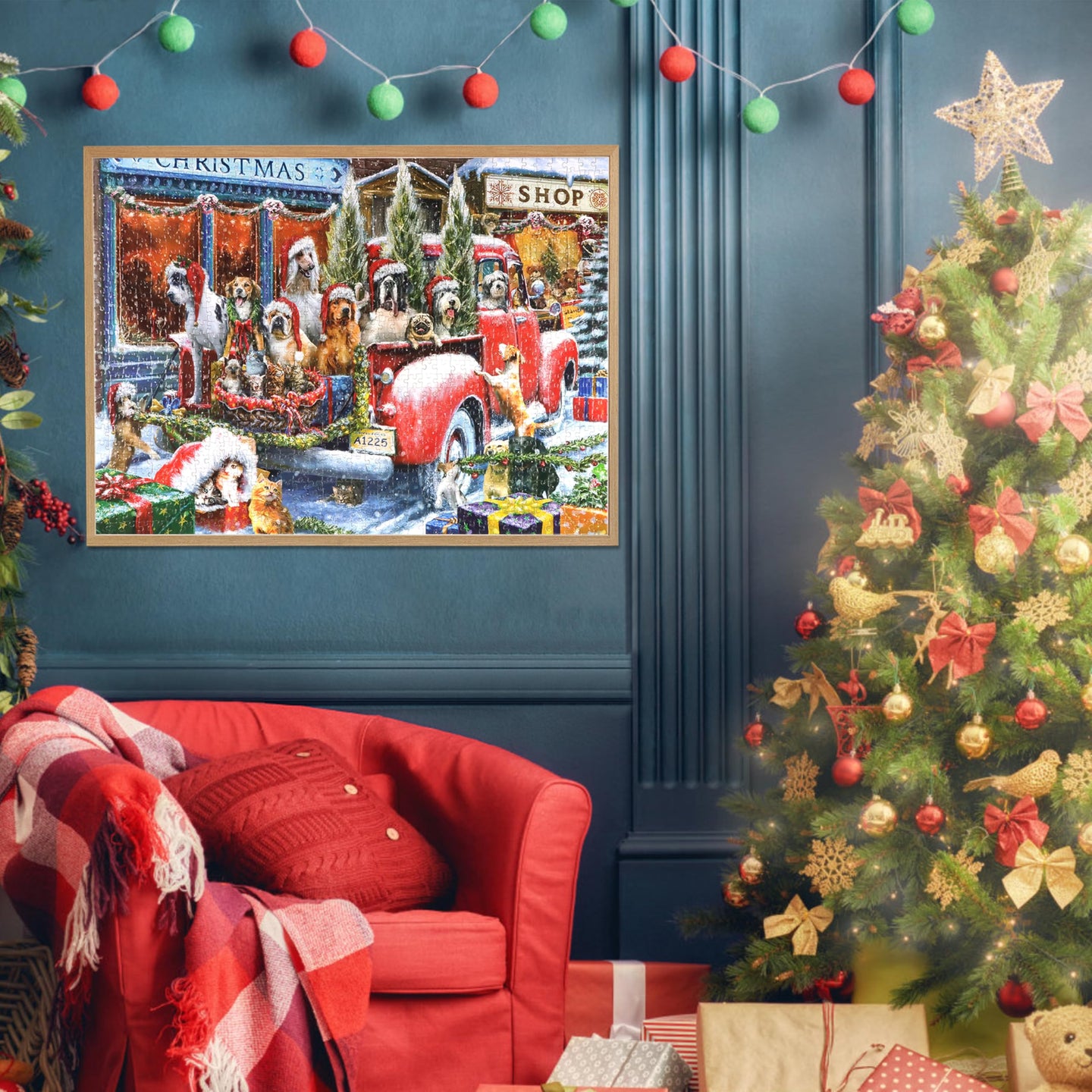 Puzzle Advent Calendar 2024 Christmas Jigsaw Puzzles for Kids and Adults, Xmas Dogs 1008 Pieces, 24 Days Countdown to Christmas, Stocking Stuffers Christmas Puzzles Gift