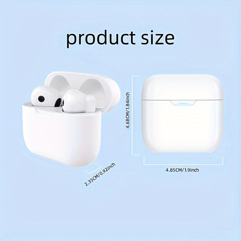 Wireless Earbuds Auto Noise Cancelling Wireless 5.3 In-Ear Headphones With HiFi Stereo Sound, Smart Touch Control, Lower Latency More Stable Connection And Faster Speed, 48Hrs Playtime, Pop-ups Auto Pairing For IPhone/Android