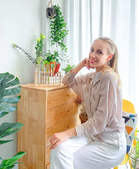 Ivolador Wall Mounted Hanging Plants Terrariumin Test Tube Flower Bud Tabletop Glass Wooden Stand with 5 Test Tube Perfect for Propagating Hydroponic Plants Home Garden Wedding Decoration-Log