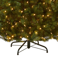 National Tree Company Pre-Lit Artificial Full Christmas Tree, Green, Dunhill Fir, Dual Color LED Lights, Includes Stand, 7.5 Feet, Dual Colored Lights