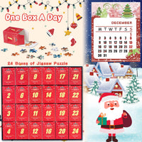 Puzzle Advent Calendar 2024 Christmas Jigsaw Puzzles for Kids and Adults, Xmas Dogs 1008 Pieces, 24 Days Countdown to Christmas, Stocking Stuffers Christmas Puzzles Gift