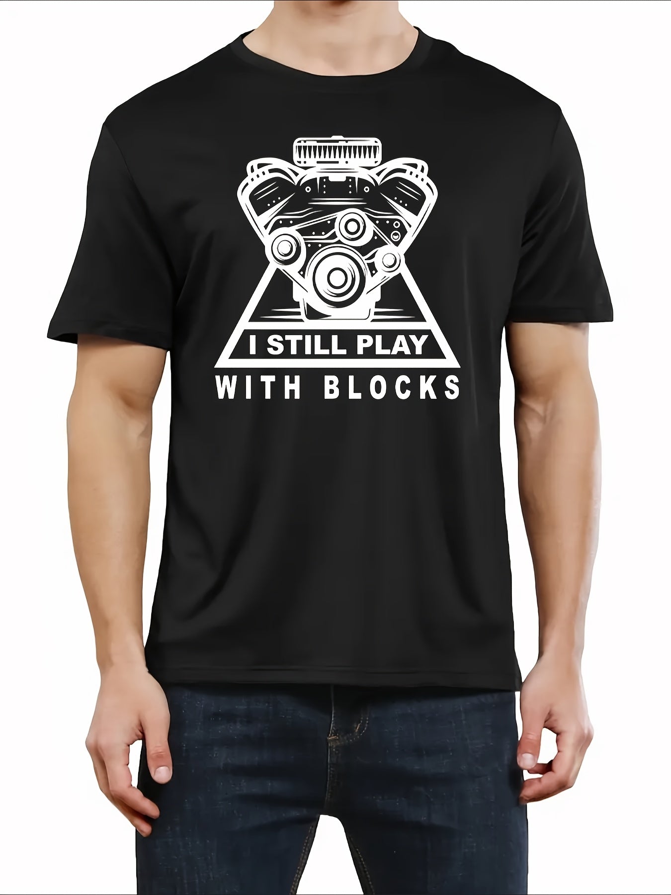 Retro Street Element Printed T-Shirt, Classic Letter Pattern Pure Cotton Short Sleeve 220G