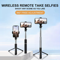 40-inch Smartphone Selfie Stick Tripod, Expandable Selfie Stick Integrated Smartphone Tripod with Wireless Remote Control, Can Rotate 360 Degrees, Suitable for iPhone 16/15/14/13/12/12 Pro/11 Pro/XS/XR/X/8/7 Plus smartphone A