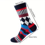 6-Pair Unisex Socks - Mathematical Designs (Equations, Graphs, Geometry) - Breathable All-Season Medium Tube - Casual, Athletic & Casual Attire - Machine Washable - STEM Gifts for Math Lovers - Men & Women, Novelty Socks, Pla