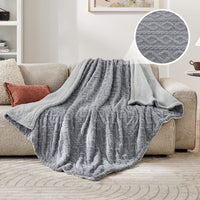 Bedsure Sherpa Throw Blanket for Couch - Soft Fuzzy Cozy Blanket for Women, Fleece Plush Thick Warm Blanket Gift for Winter, Grey, 50x60 Inches