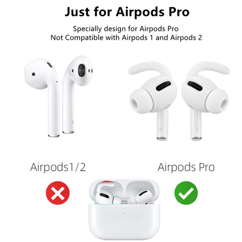 3 Pairs Anti-Lost Silicone Ear Hooks for AirPods Pro